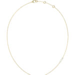 GUESS STEEL WHITE LOTUS JUBN04146JWYGT/U Gold Logo Flower Necklace