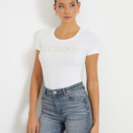 Elastic t-shirt with front logo GUESS