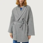 Κοντό παλτό με γκρι ζώνη COMPANIA FANTASTICA