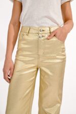 Coated pants, wide with high waist MOLLY BRACKEN - Image 3