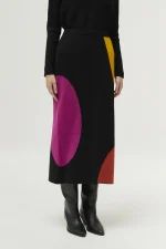 Circle print jacquard knit midi skirt COMPANIA FANTASTICA - Image 3