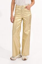 Coated pants, wide with high waist MOLLY BRACKEN - Image 4