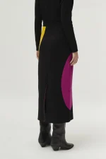 Circle print jacquard knit midi skirt COMPANIA FANTASTICA - Image 4