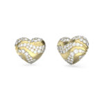 Earrings Gold Hearts With Stones GUESS