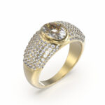 STEEL IT'S RAINING Gold Ring With Stones GUESS