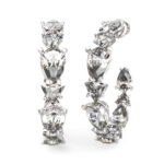 STEEL WONDERLIGHTS Silver Hoops With Hearts GUESS