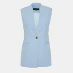 Long vest with stand-up collar LYNNE SS25