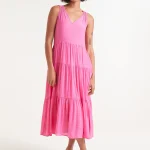 Pink flowing midi dress COMPANIA FANTASTICA SS25
