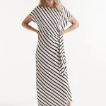 Μίντι ριγέ φόρεμα COMPANIA FANTASTICA SS25