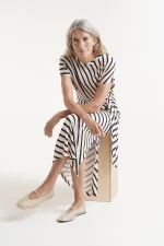 Μίντι ριγέ φόρεμα COMPANIA FANTASTICA SS25 - Image 5