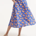 Midi skirt with grapefruit print COMPANIA FANTASTICA SS25