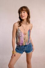 Semi-sheer printed camisole MOLLY BRACKEN SS25 - Image 5