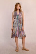 Short pleated and printed dress MOLLY BRACKEN SS25 - Image 5