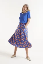 Midi skirt with grapefruit print COMPANIA FANTASTICA SS25 - Image 5