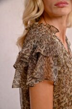 Leopard blouse MOLLY BRACKEN SS25 - Image 5