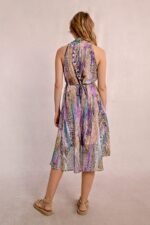 Short pleated and printed dress MOLLY BRACKEN SS25 - Image 6