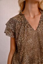 Leopard blouse MOLLY BRACKEN SS25 - Image 6