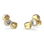 STEEL PANAREA Gold Pebbles Earrings With Stones GUESS SS25