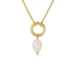 Beach Crystal Necklace Pink Gold EDBLAD SS25