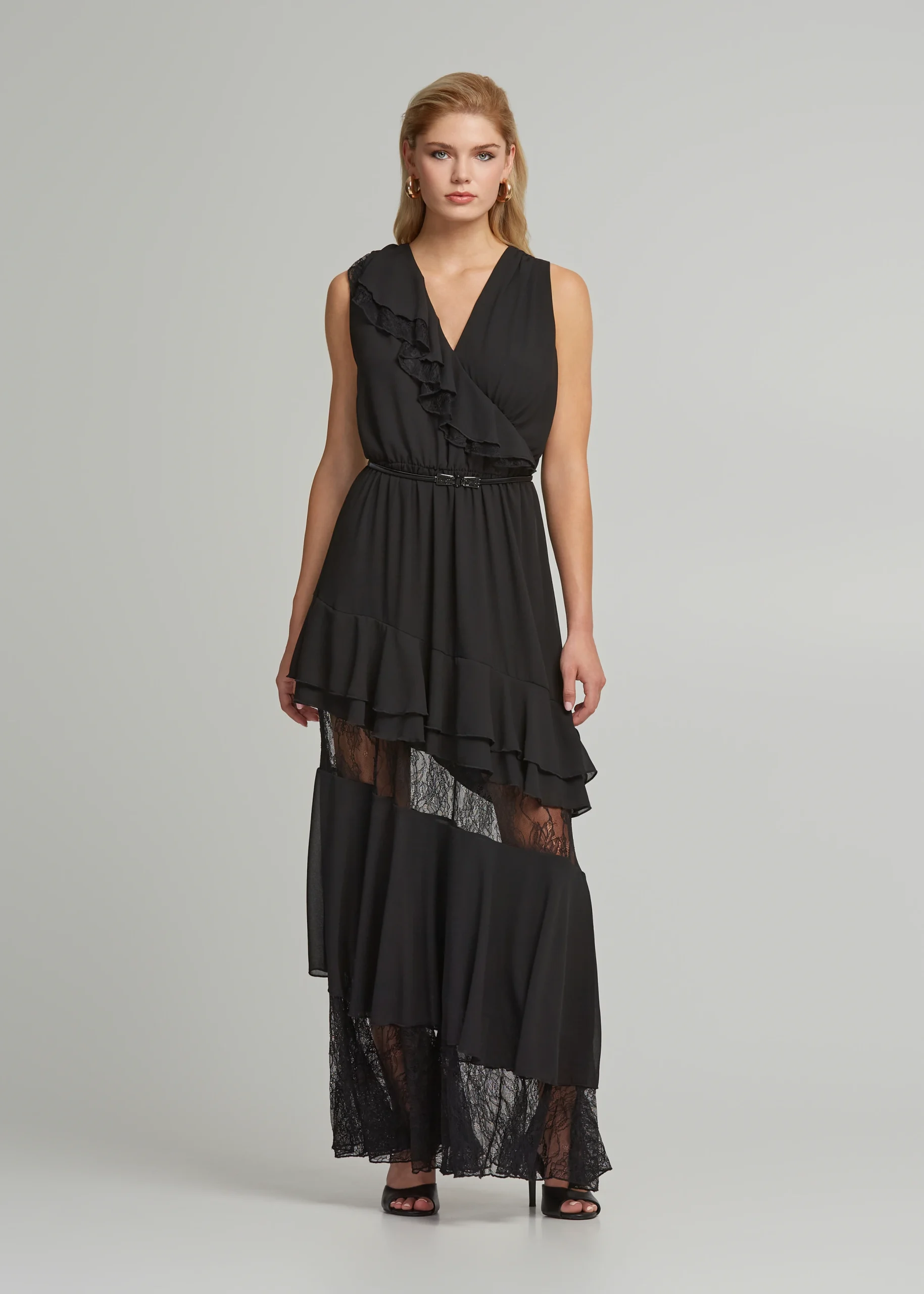 1 Μάξι φόρεμα με βολάν και δαντέλα LYNNE SS25 - Image 1