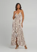 Maxi printed dress with ruffles LYNNE SS25 - Image 2