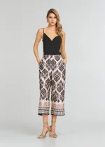 Printed trousers with a satin look LYNNE SS25 - Image 2