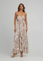 Maxi printed dress with ruffles LYNNE SS25 - Image 3