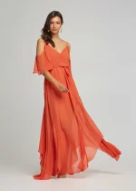 Transparent maxi dress with ruffle sleeves LYNNE SS25 - Image 4