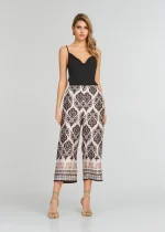 Printed trousers with a satin look LYNNE SS25 - Image 4
