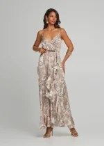 Maxi printed dress with ruffles LYNNE SS25 - Image 5