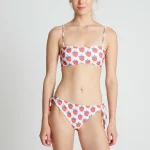 Strawberry Beach printed straight bikini top COMPANIA FANTASTICA SS25