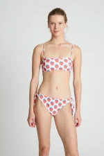 Strawberry Beach printed straight bikini top COMPANIA FANTASTICA SS25