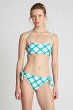 Poniente printed straight bikini top COMPANIA FANTASTICA SS25