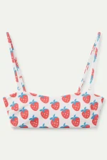 Strawberry Beach printed straight bikini top COMPANIA FANTASTICA SS25 - Image 2