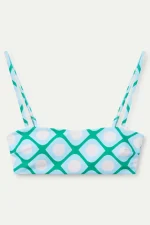 Poniente printed straight bikini top COMPANIA FANTASTICA SS25 - Image 2