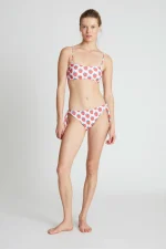 Strawberry Beach printed straight bikini top COMPANIA FANTASTICA SS25 - Image 4