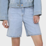 WOMEN'S HIGH RISE DENIM SHORTS ONLY SS25