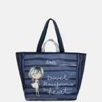 Large blue beach bag ANEKKE SS25
