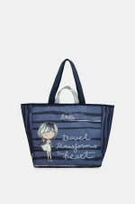 Large blue beach bag ANEKKE SS25