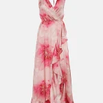 Μάξι εμπριμέ φόρεμα με βολάν LYNNE SS25