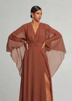 Maxi dress with asymmetries LYNNE FW25-26 - Image 3