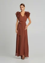 Μάξι φόρεμα με βολάν στους ώμους LYNNE FW25-26 - Image 3