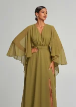 Maxi dress with asymmetries LYNNE FW25-26 - Image 3