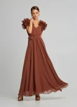 Μάξι φόρεμα με βολάν στους ώμους LYNNE FW25-26 - Image 4