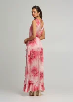 Μάξι εμπριμέ φόρεμα με βολάν LYNNE SS25 - Image 5