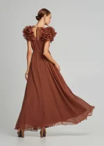 Μάξι φόρεμα με βολάν στους ώμους LYNNE FW25-26 - Image 5