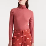 Μπλούζα με ψηλό λαιμό από τερακότα COMPANIA FANTASTICA FW25-26