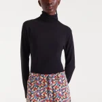 Black high-neck T-shirt COMPANIA FANTASTICA FW25-26