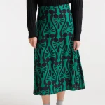 Μίντι φούστα με μπαρόκ print COMPANIA FANTASTICA FW25-26