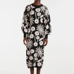 Tofu print jacquard midi dress COMPANIA FANTASTICA FW25-26